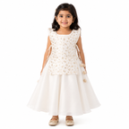Ivory Golden Vine Layered Anarkali