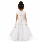 Ivory Golden Vine Layered Anarkali