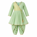 Mint Angrakha Dhoti Set