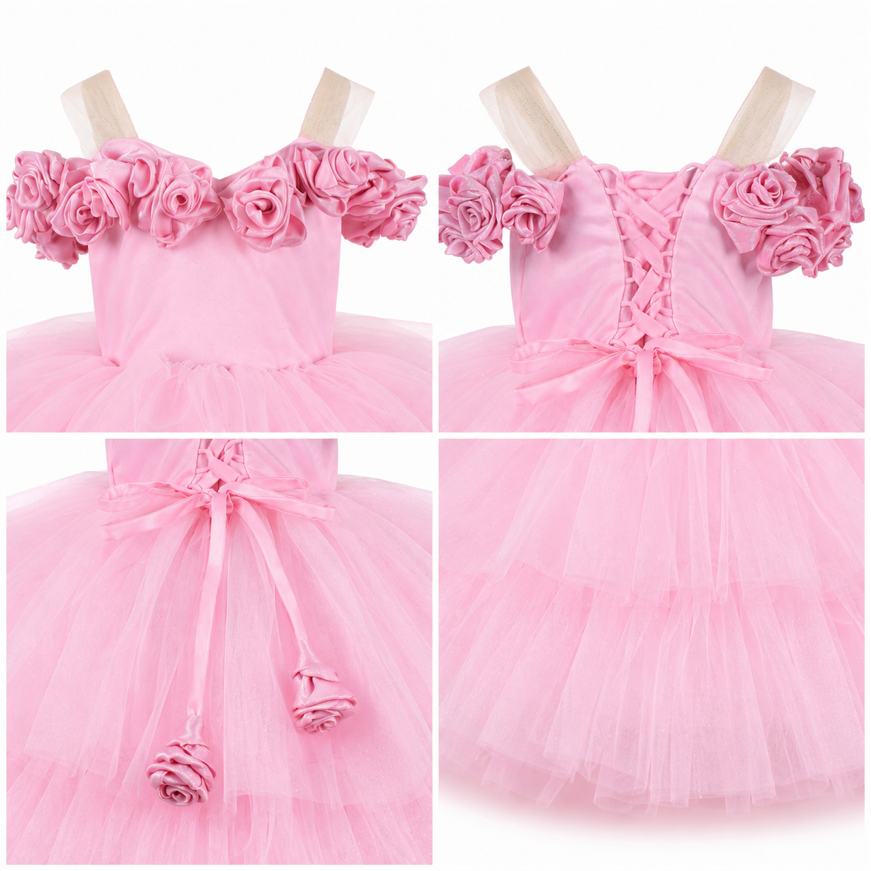 Pink Rosette Princess Gown