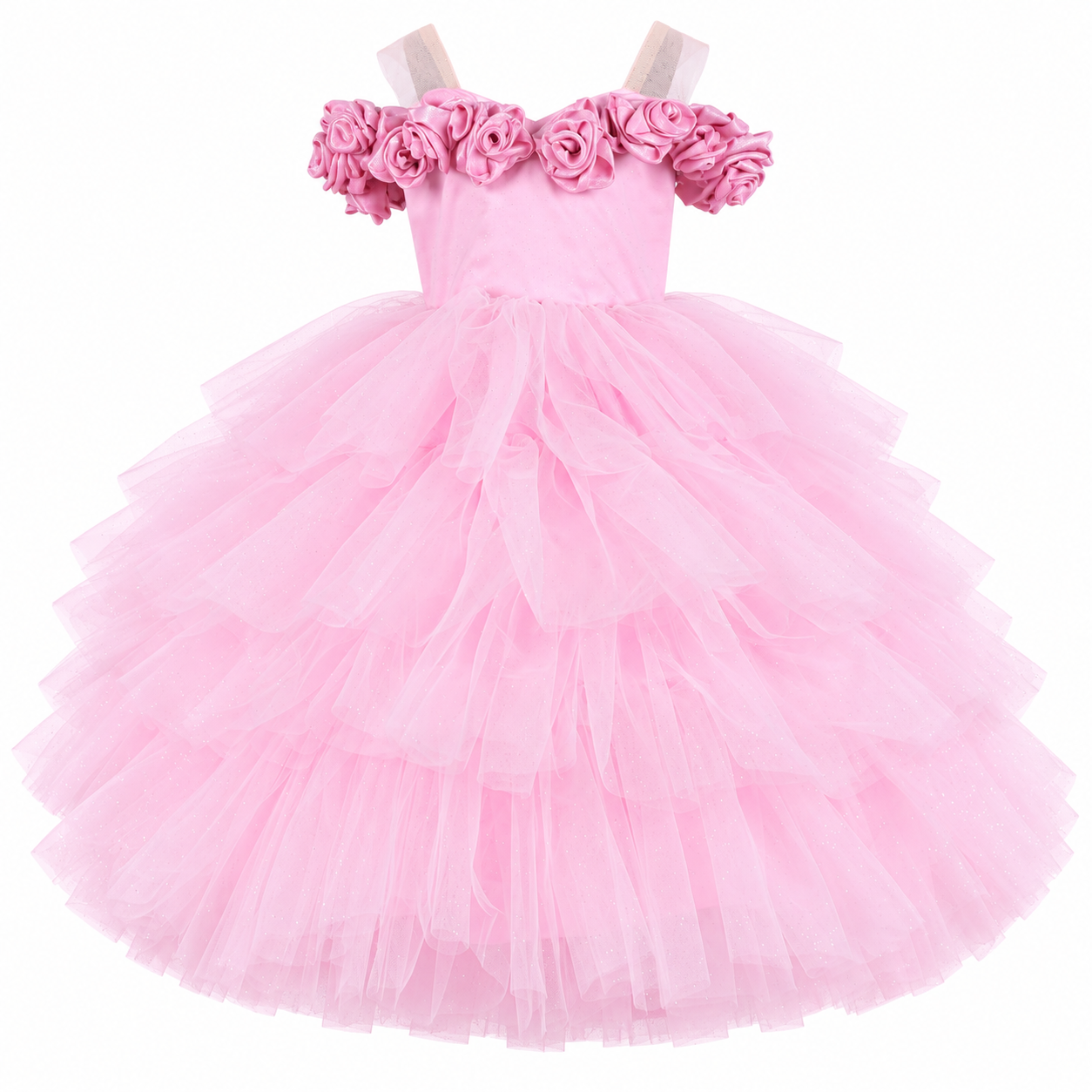 Pink Rosette Princess Gown