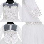 White sequins princess gown