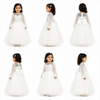 White sequins princess gown