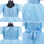 Frosted Princess sequin party dress detail view