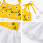 Sunshine Daisy sibling twinning set girl detail